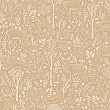 Детские коричневые обои Grandeco Little Dreamers LD 3421
