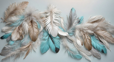 Панно AG-FT-081, Feathers, Design Studio 3D