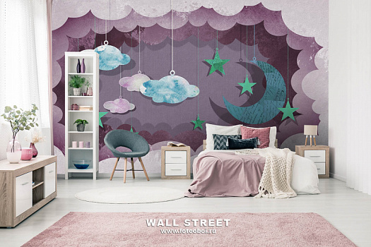 Фотообои в интерьере артикул Applique 5, APPLIQUE, Wall street
