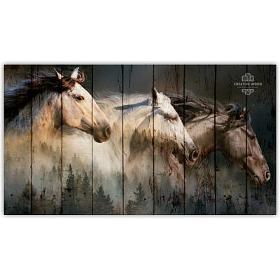 Картины ZOO - 36 Три коня, ZOO, Creative Wood Картины ZOO - 36 Три коня, ZOO, Creative Wood